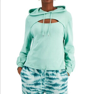 Hoodie with cutout front